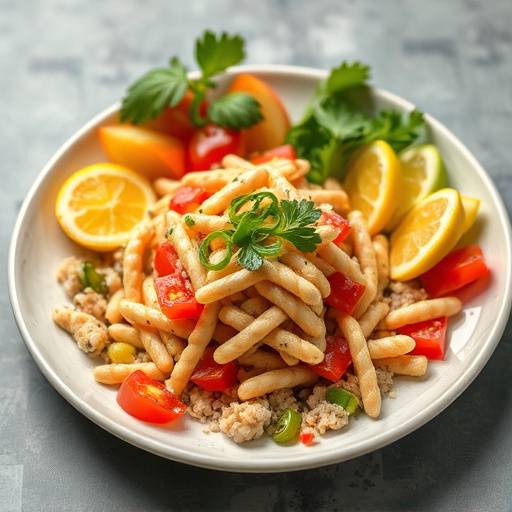 Fotografia de um prato de acaraj√© apetitoso, com todos os seus ingredientes em destaque.